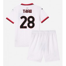 AC Milan Malick Thiaw #28 Bortaställ Barn 2024-25 Korta ärmar (+ Korta byxor)